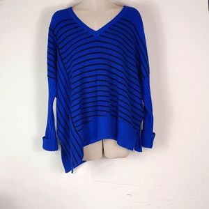 NEW a.n.a. Pullover Sweater Blue Black Size XL 239